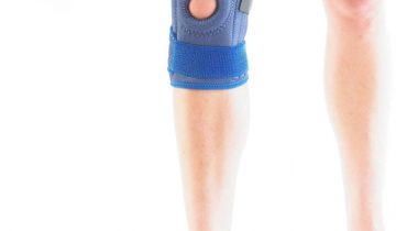 Stabiliserende kniebrace open - Neo G - 4 verwijderbare metalen spiralen van 24 cm lang
