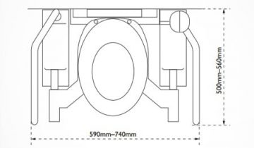 Aerolet Toiletlift - Diagonale Liftbeweging - Toilethulp