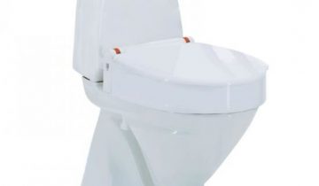 Invacare Aquatec 90000 toiletverhoger + 6cm met deksel en armleuning, wit 831111
