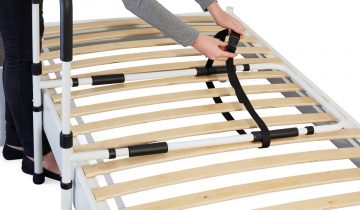 VITILITY steady - Bedsteun - Bedhulpmiddel - Verstelbaar -RVS - Wit/Zwart