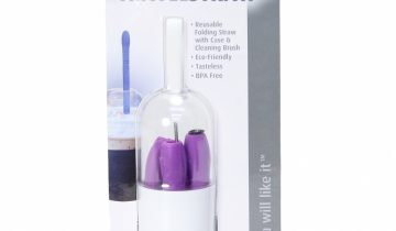 TravelStraw opvouwbaar siliconen rietje blauw