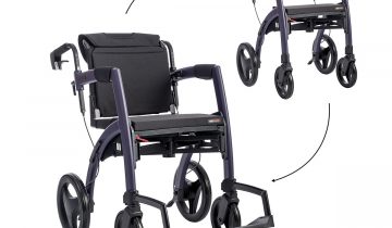 Rollz Motion² Small mat zwart rollator en rolstoel in 1