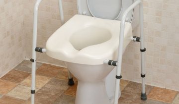 Toiletframe + toiletzitting sta-op hulp - Toiletverhoger met armleuning - Toiletsteun in breedte verstelbaar - Tot 190 kg
