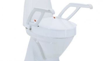Invacare Aquatec 90000 toiletverhoger + 6cm met deksel en armleuning, wit 831111