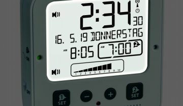 TFA Dostmann 60.2538.02 Wekker Zendergestuurd Wit, Groen Alarmtijden: 2