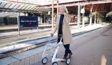 ByAcre Carbon Ultralight carbon rollator ultralicht en compact opvouwbaar Groen