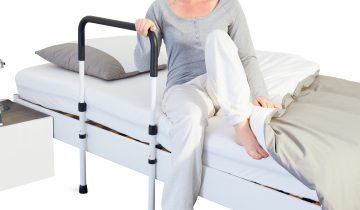VITILITY steady - Bedsteun - Bedhulpmiddel - Verstelbaar -RVS - Wit/Zwart
