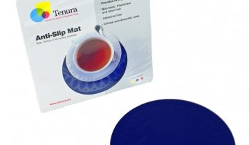 Anti-slip matten rond - 19 cm geel - Able2