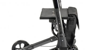 MultiMotion City lichtgewicht rollator compact en dubbel opvouwbaar Antraciet