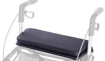 SALJOL Carbon rollator harde zitting, zwart met kussen