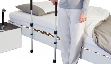 VITILITY steady - Bedsteun - Bedhulpmiddel - Verstelbaar -RVS - Wit/Zwart