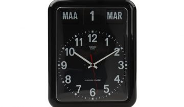 Twemco BQ12A - Klok - Rechthoekig - Kunststof - 7.5x38 cm - Zwart