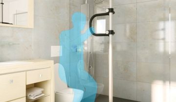 Verplaatsbare transferpaal Gripo™: Apart Optie: combi handgreep