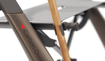 Stokhouder voor byACRE Carbon Overland Rollator - Donkergrijs Links