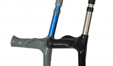 Elleboogkrukken dubbel verstelbaar – blauw metallic – 1 paar