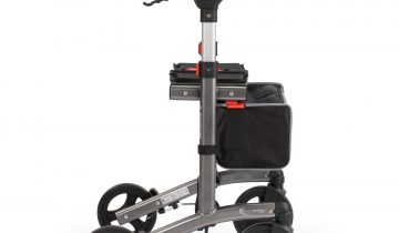 MultiMotion Trollimaster RA60 lichtgewicht rollator stabiel voor binnen en buiten Zithoogte 60 cm - wit