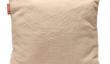 Cozy warmtekussen - Duurzaam & Draadloos - Infrarood - 45x45 cm - crème - Teddy stof - incl standaard batterij