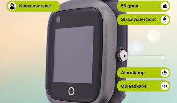 Wuzzi Watch Indi zwart- Wuzzi Alert alarm horloge