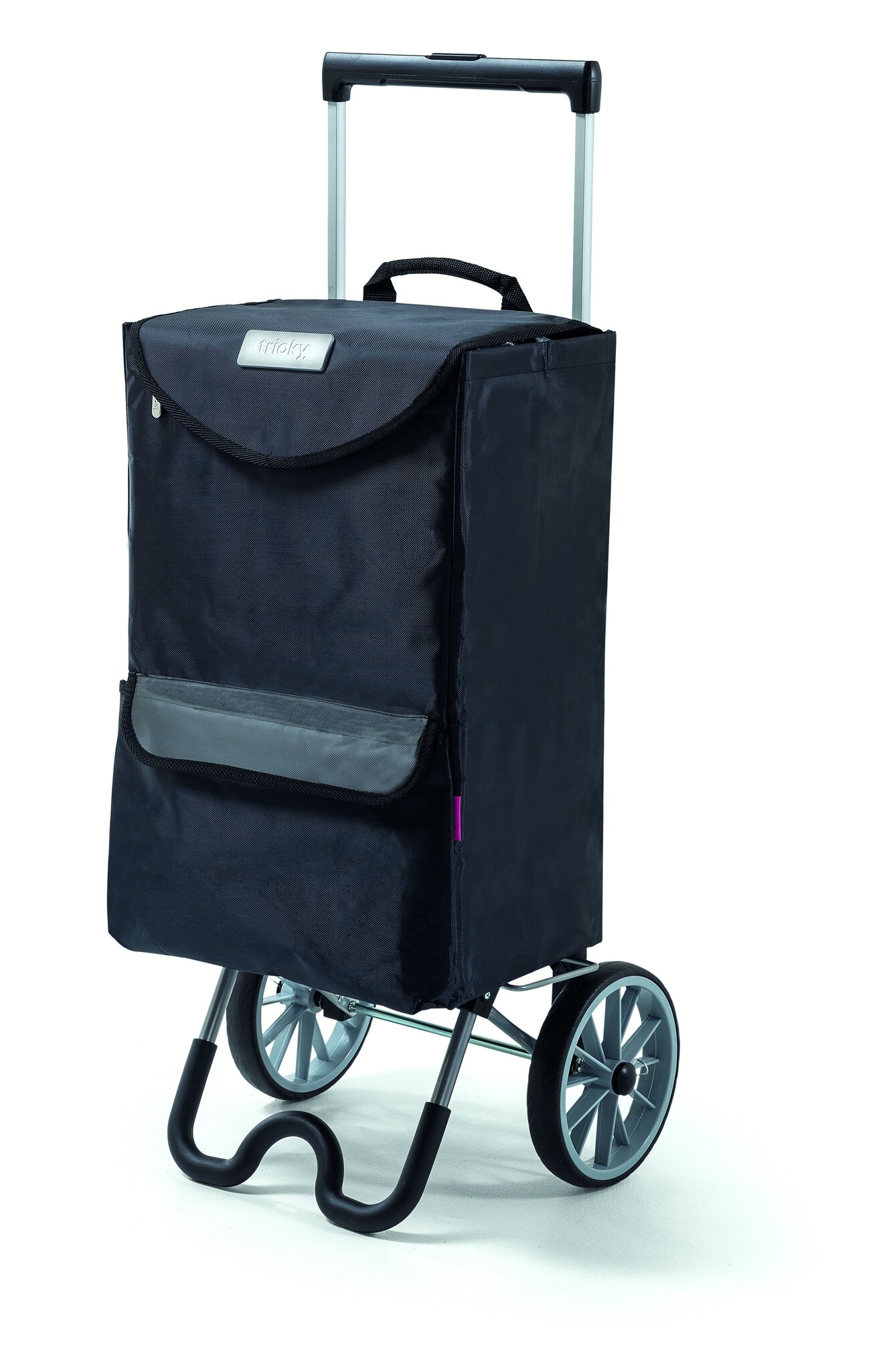 Shopper Deluxe met verstelbaar handvat Zwart