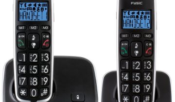 Fysic FX-6000 DUO Big Button Dect Telefoon - 2 stuks - Zwart