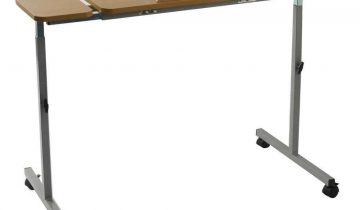 Kantelbare Bedtafel - Stoeltafel Met Wielen - Overbed Tafel In Hoogte Verstelbaar En Met Kantelblad