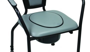 Toiletstoel - blauw verstelbaar. Inclusief toiletemmer