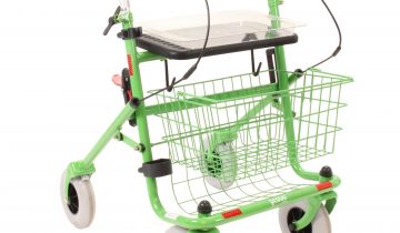 Premis Provo 2e Generatie Rollator – Lichtgewicht & Inklapbaar – Stevige Rollator met Zitje, Mandje & Remmen – Max. 120 kg – Metallic Zwart