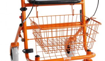 Premis Provo 2e Generatie Rollator – Lichtgewicht & Inklapbaar – Stevige Rollator met Zitje, Mandje & Remmen – Max. 120 kg – Metallic Zwart