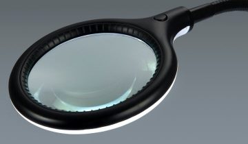 Alecto Loeplamp met LED verlichting - Tafellamp met verzwaarde voet - Tafel Vergrootglas - FL-25LED - Zwart