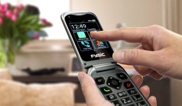 Fysic F25 - Eenvoudige Mobiele Klaptelefoon voor Senioren – 4G Smartphone met SOS Paniekknop – Zwart