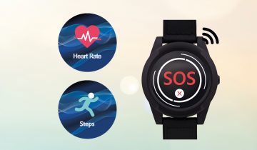 Wuzzi Watch Orion - Wuzzi Alert persoonsalarm - Senioren alarm - Sportief alarmhorloge - Bruin