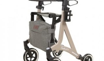 Able2 Saturn lichtgewicht rollator voor binnen en buiten champagne
