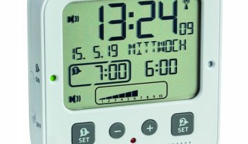 TFA Dostmann 60.2538.02 Wekker Zendergestuurd Wit, Groen Alarmtijden: 2