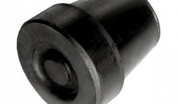 Kruk- en stokdoppen - 16 mm zwart 16 mm zwart