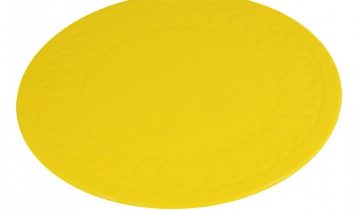 Anti-slip matten rond - 19 cm geel - Able2