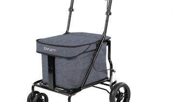 Carlett Lett700 Boodschappentrolley - 32 L - 4 wielen - zitten - opvouwbaar - veiligheidsrem - Turkoois