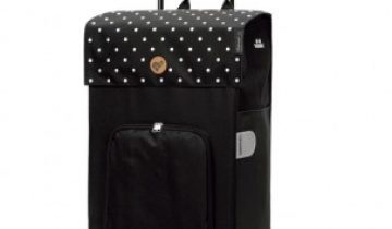 Shopper Anderson - verrijdbaar met grote losse boodschappentas Unus Fun Aiko Black