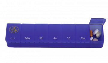 Able2 Pillendoos 1 week transparant blauw EN