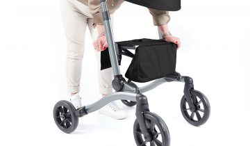 VITILITY Rollator - Sequoia Red - Rollator - Lichtgewicht - Dubbel opvouwbaar - Rugsteun- Wandelstokhouder