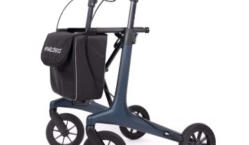 WheelzAhead Carbon All-In carbon rollator compleet en lichtgewicht Matt Dark Blue Large