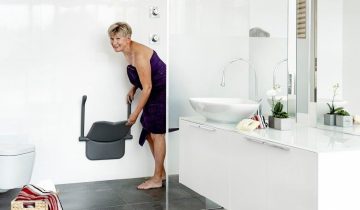 Etac Relax Douchezitje - opklapbaar - met Armleuningen - 39 x 45 cm - tot 125 kg