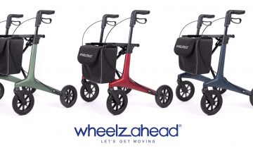 WheelzAhead Carbon All-In carbon rollator compleet en lichtgewicht Matt Dark Blue Large