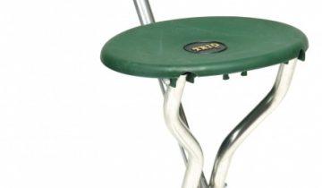 Trio Popular - groen - lichtgewicht aluminium wandelstok met zitje