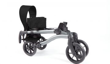 VITILITY Rollator - Sequoia Red - Rollator - Lichtgewicht - Dubbel opvouwbaar - Rugsteun- Wandelstokhouder