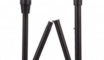 Opvouwbare wandelstok comfortgrip - zwart links