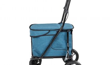 Carlett Lett700 Boodschappentrolley - 32 L - 4 wielen - zitten - opvouwbaar - veiligheidsrem - Turkoois