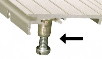 Potenset + U-profiel t.b.v. drempeloploop TR140 - Om hoogte te kunnen instellen