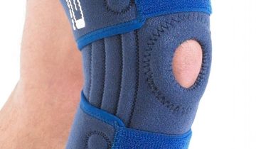 Stabiliserende kniebrace open - Neo G - 4 verwijderbare metalen spiralen van 24 cm lang