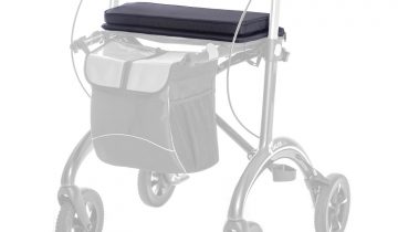 SALJOL Carbon rollator harde zitting, zwart met kussen