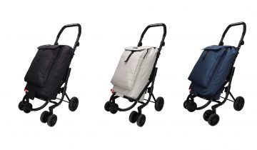 Beagles Shop & Go Boodschappen trolley - Boodschappenkar - Duwkar - Koelvak - Vierwiel - Blauw